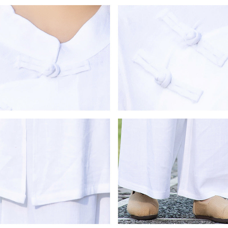 Nimara Ritual 2Pcs Plain Long Sleeve Zen Yoga Clothing Meditation Clothing Top Pants Women's Set