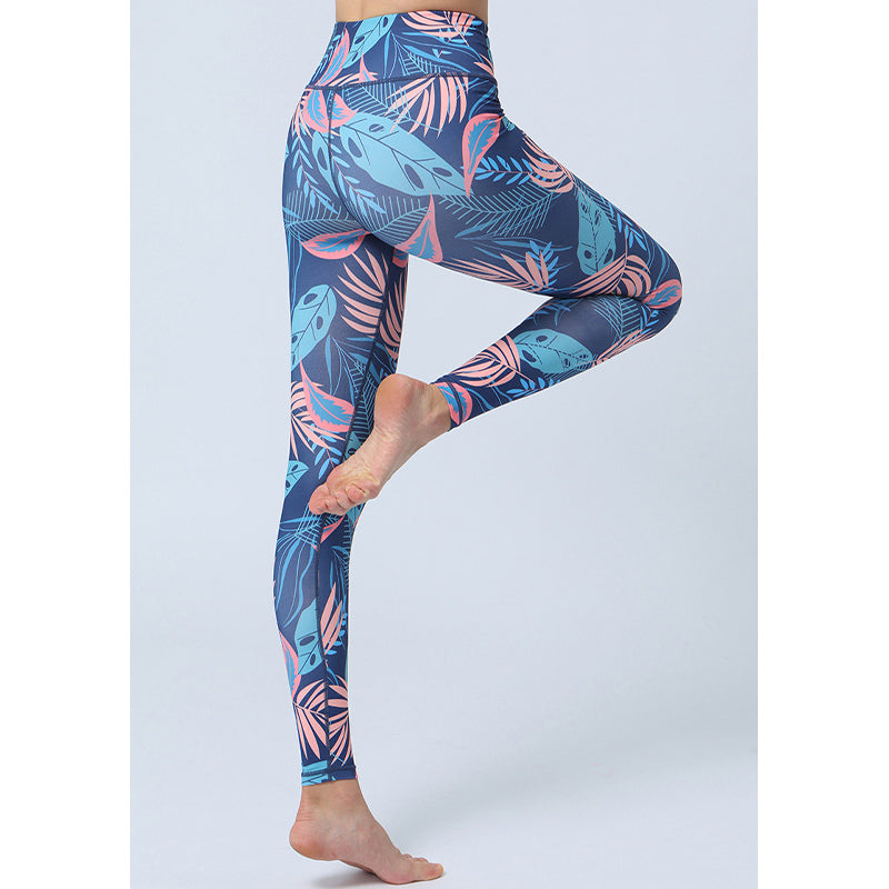 Nimara Ritual Leaves Print Pants Sports Fitness Yoga High Waist Leggings Women's Yoga Pants
