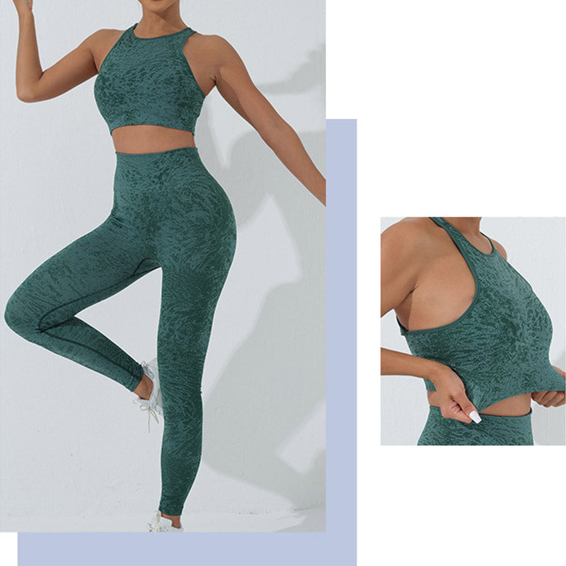 Nimara Ritual Seamless Fitness Crop Tank Top High Waist Leggings Pants Sports Gym Yoga Outfits