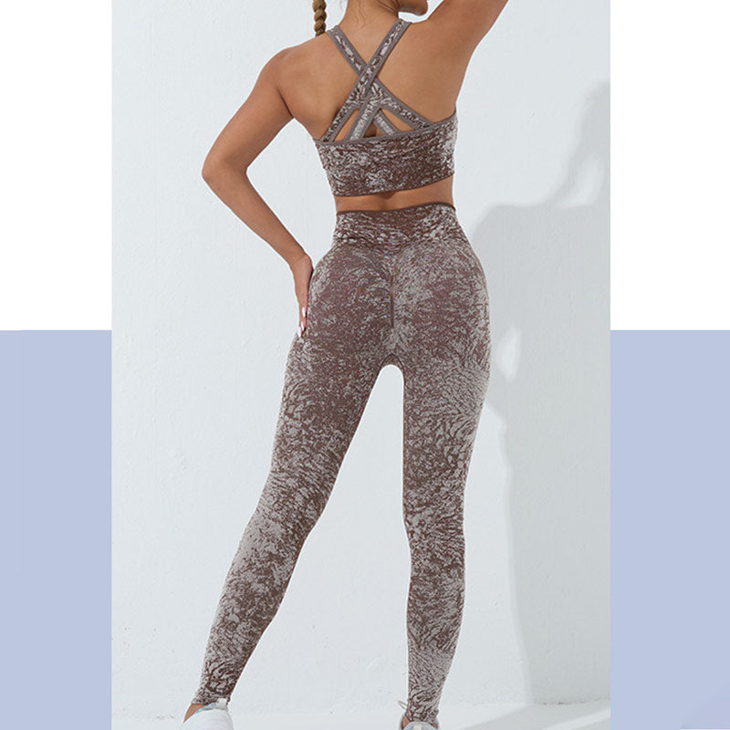 Nimara Ritual Seamless Fitness Crop Tank Top High Waist Leggings Pants Sports Gym Yoga Outfits