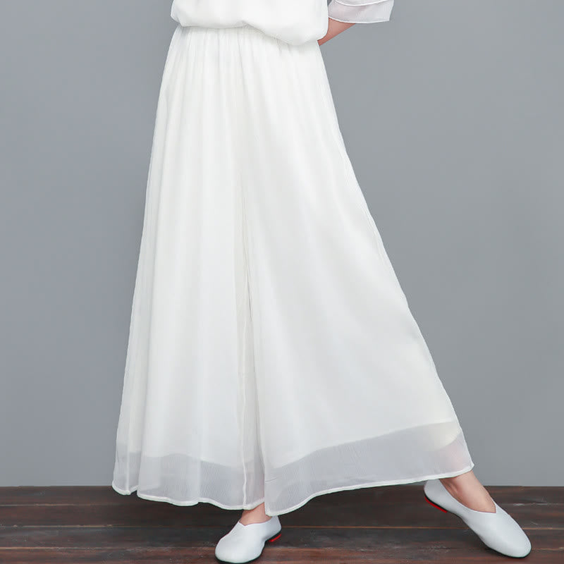 Nimara Ritual Simple Pattern Midi Dress Wide Leg Pants Meditation Spiritual Zen Practice Yoga Dance Clothing