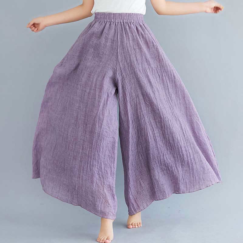 Nimara Ritual Women Casual Loose Cotton Linen Wide Leg Pants For Yoga Dance