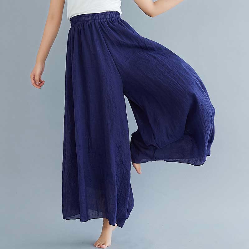 Nimara Ritual Women Casual Loose Cotton Linen Wide Leg Pants For Yoga Dance