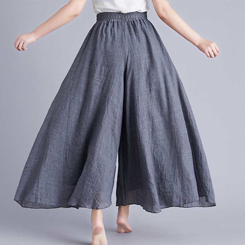 Nimara Ritual Women Casual Loose Cotton Linen Wide Leg Pants For Yoga Dance