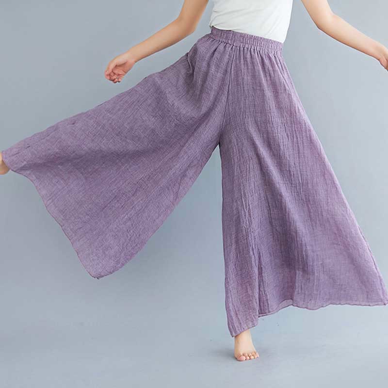 Nimara Ritual Women Casual Loose Cotton Linen Wide Leg Pants For Yoga Dance