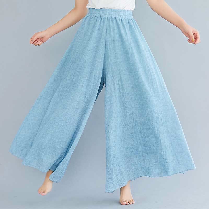 Nimara Ritual Women Casual Loose Cotton Linen Wide Leg Pants For Yoga Dance