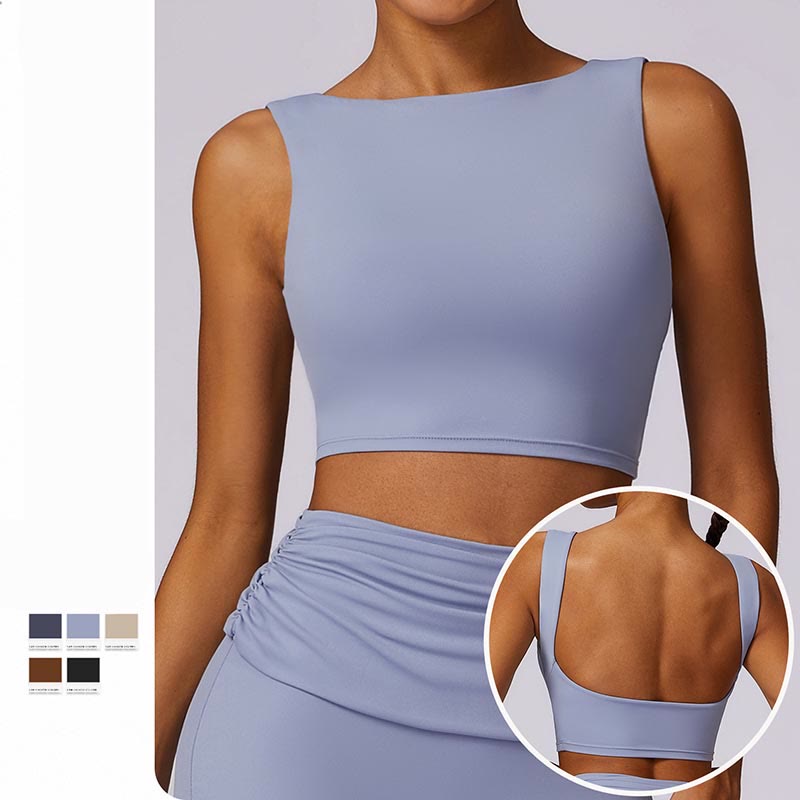 Nimara Ritual Sleeveless Backless Strap Tank Top Bra Flared Pants Sports Fitness Yoga