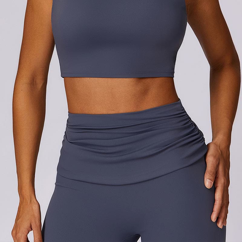 Nimara Ritual Sleeveless Backless Strap Tank Top Bra Flared Pants Sports Fitness Yoga
