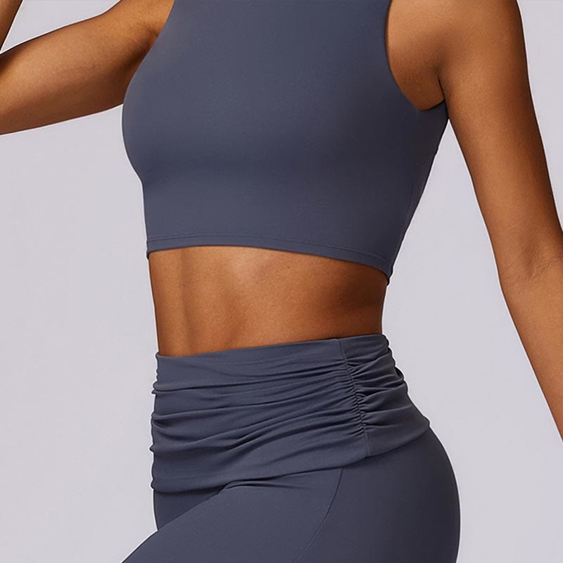 Nimara Ritual Sleeveless Backless Strap Tank Top Bra Flared Pants Sports Fitness Yoga