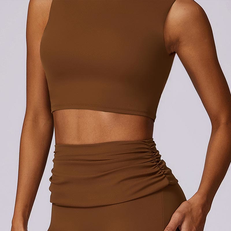 Nimara Ritual Sleeveless Backless Strap Tank Top Bra Flared Pants Sports Fitness Yoga