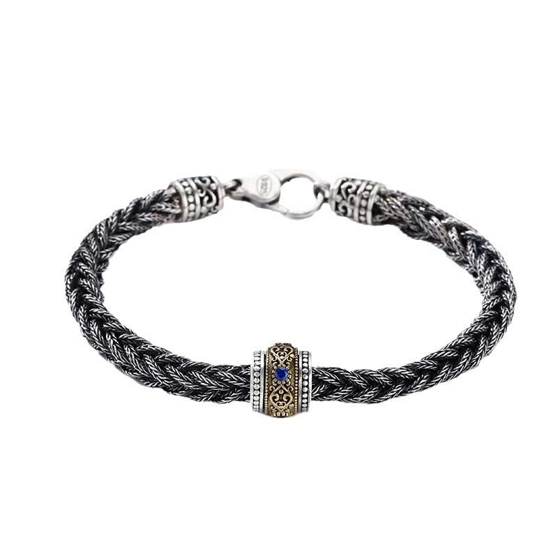 Nimara Ritual Tibetan Twisted Design Copper Wealth Buckle Rotatable Bracelet