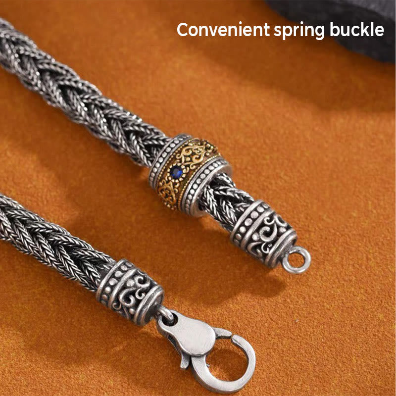 Nimara Ritual Tibetan Twisted Design Copper Wealth Buckle Rotatable Bracelet