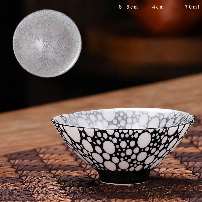 Nimara Ritual Tibet Pattern Fu Character Ceramic Teacup Kung Fu Tea Cups 55ml