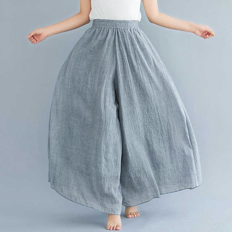 Nimara Ritual Women Casual Loose Cotton Linen Wide Leg Pants For Yoga Dance
