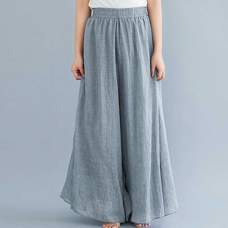 Nimara Ritual Women Casual Loose Cotton Linen Wide Leg Pants For Yoga Dance