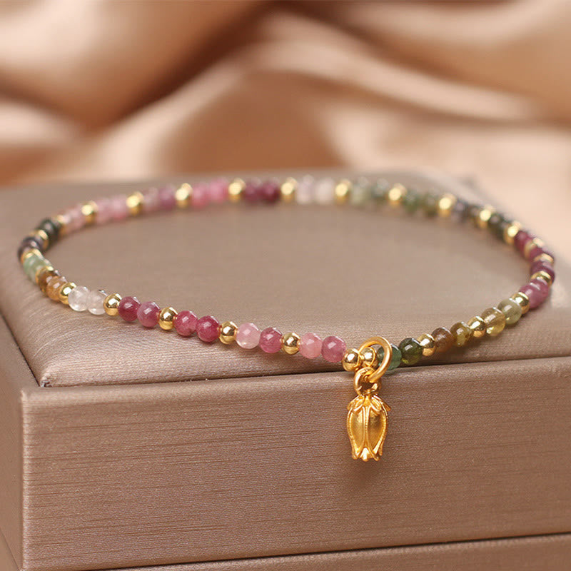 Nimara Ritual Colorful Tourmaline Flowers Positive Bracelet