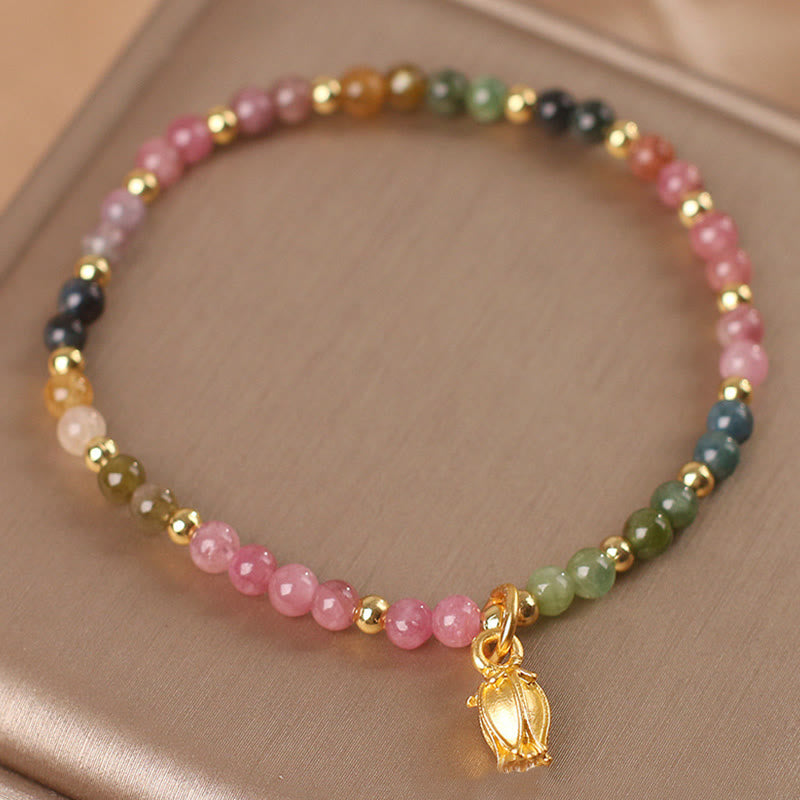 Nimara Ritual Colorful Tourmaline Flowers Positive Bracelet