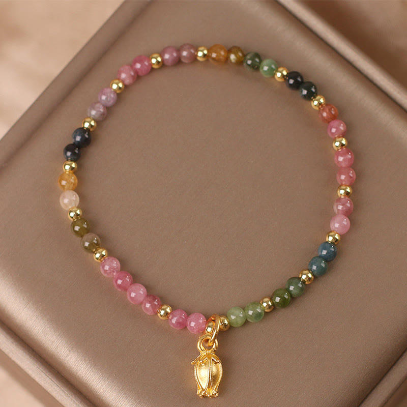 Nimara Ritual Colorful Tourmaline Flowers Positive Bracelet