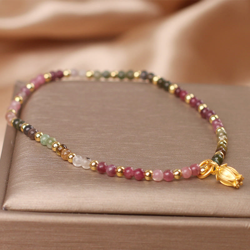 Nimara Ritual Colorful Tourmaline Flowers Positive Bracelet