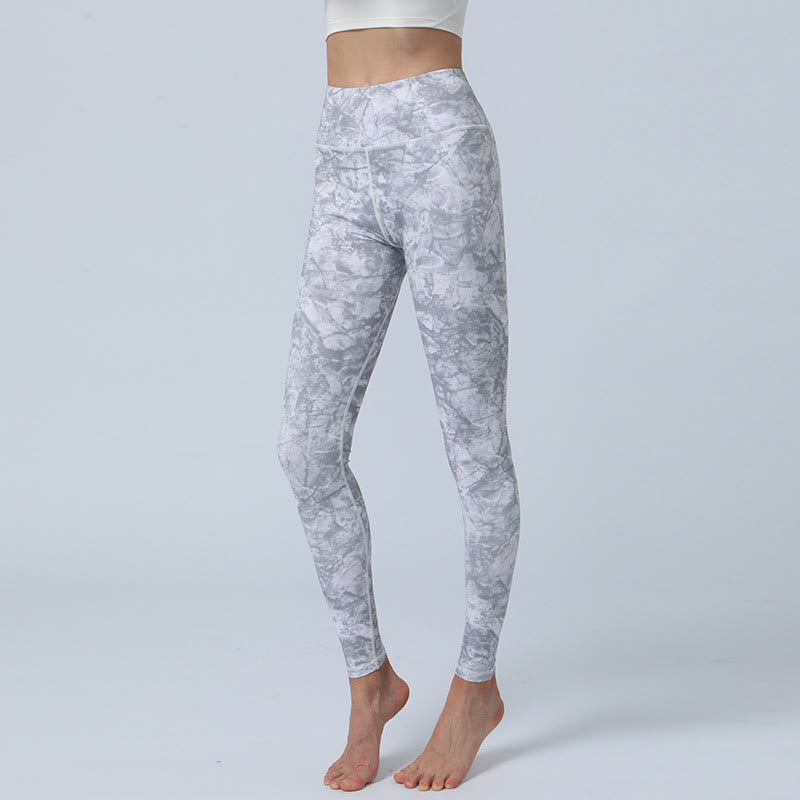 Nimara Ritual Flowers Leaves Print Sports Fitness Yoga High Waist Leggings Women's Yoga Pants