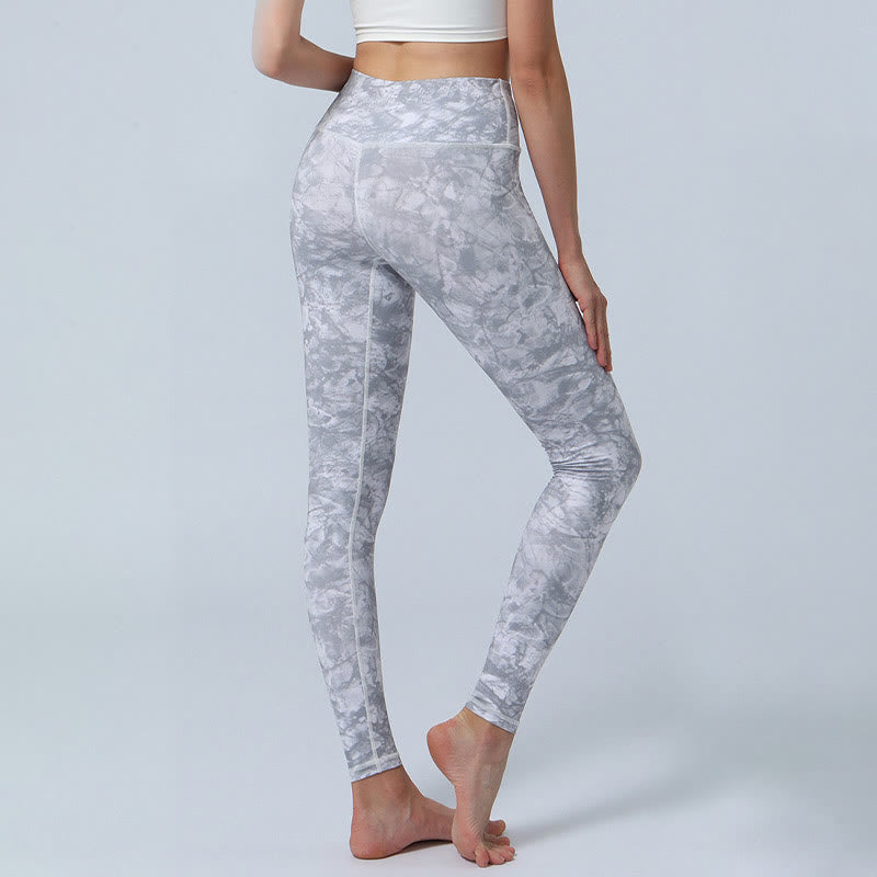 Nimara Ritual Flowers Leaves Print Sports Fitness Yoga High Waist Leggings Women's Yoga Pants