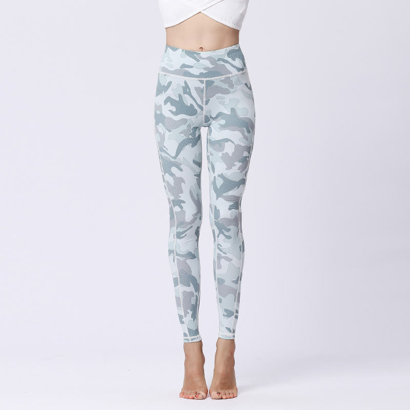 Nimara Ritual Camo Print Sports Fitness Yoga High Waist Leggings Women's Yoga Pants