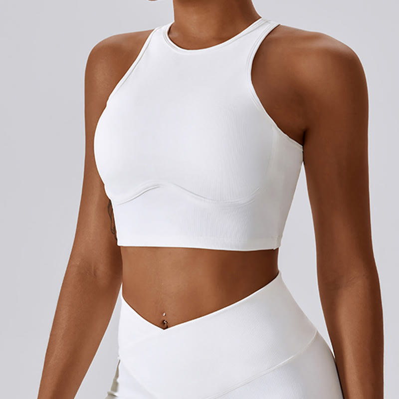 Nimara Ritual Sleeveless Crop Tank Top Flared Pants Sports Fitness Yoga