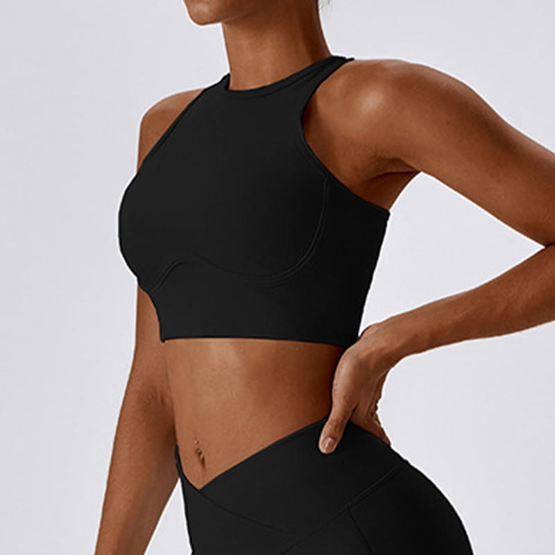 Nimara Ritual Sleeveless Crop Tank Top Flared Pants Sports Fitness Yoga