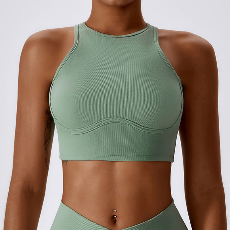 Nimara Ritual Sleeveless Crop Tank Top Flared Pants Sports Fitness Yoga