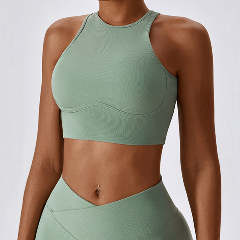 Nimara Ritual Sleeveless Crop Tank Top Flared Pants Sports Fitness Yoga