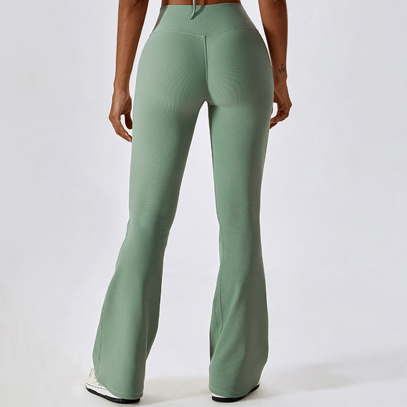 Nimara Ritual Sleeveless Crop Tank Top Flared Pants Sports Fitness Yoga