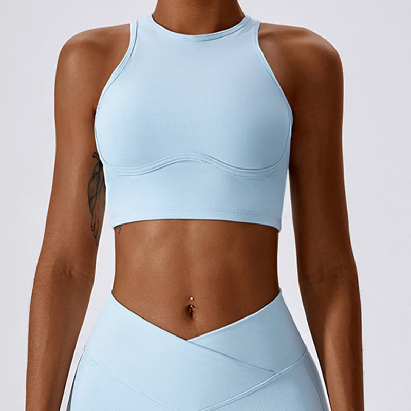 Nimara Ritual Sleeveless Crop Tank Top Flared Pants Sports Fitness Yoga