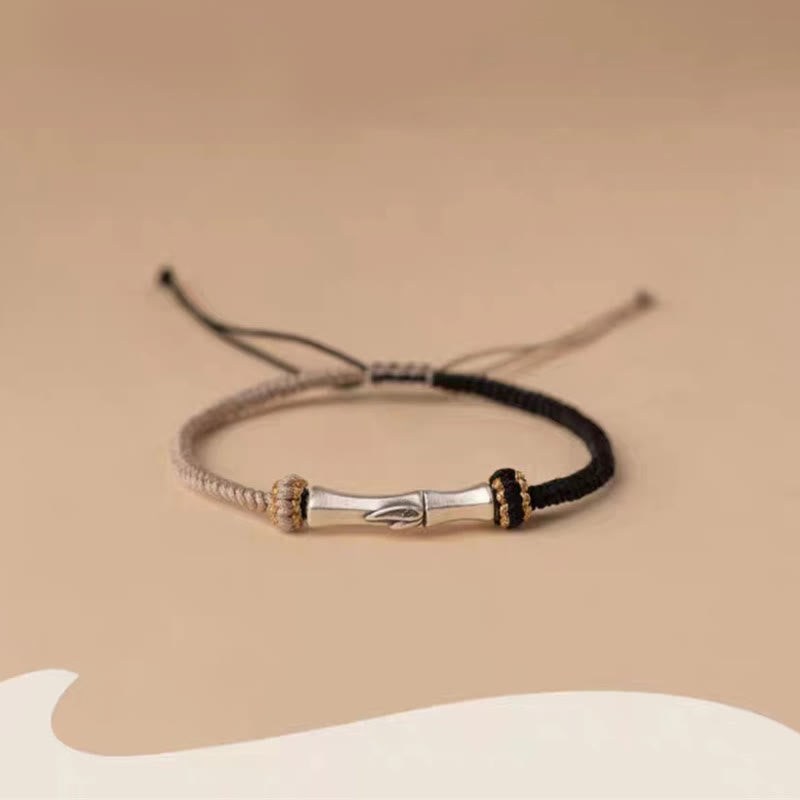 Nimara Ritual 925 Sterling Silver Bamboo Protection Braided Bracelet