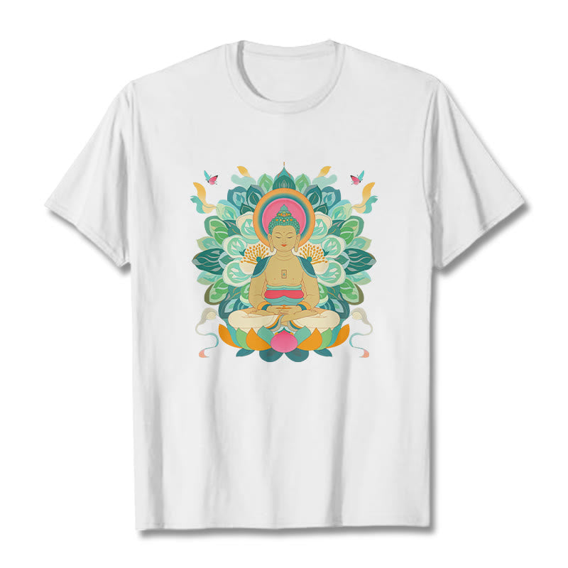Nimara Ritual Butterfly Lotus Buddha-Inspired Tee T-shirt