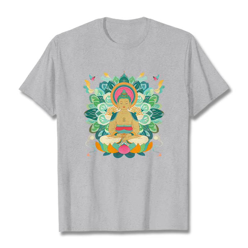 Nimara Ritual Butterfly Lotus Buddha-Inspired Tee T-shirt