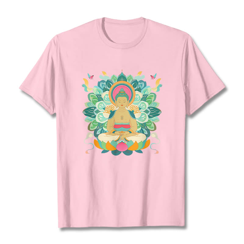 Nimara Ritual Butterfly Lotus Buddha-Inspired Tee T-shirt