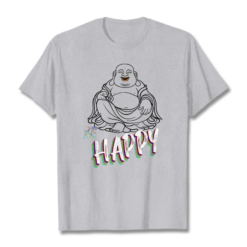Nimara Ritual BE HAPPY Laughing Buddha Tee T-shirt