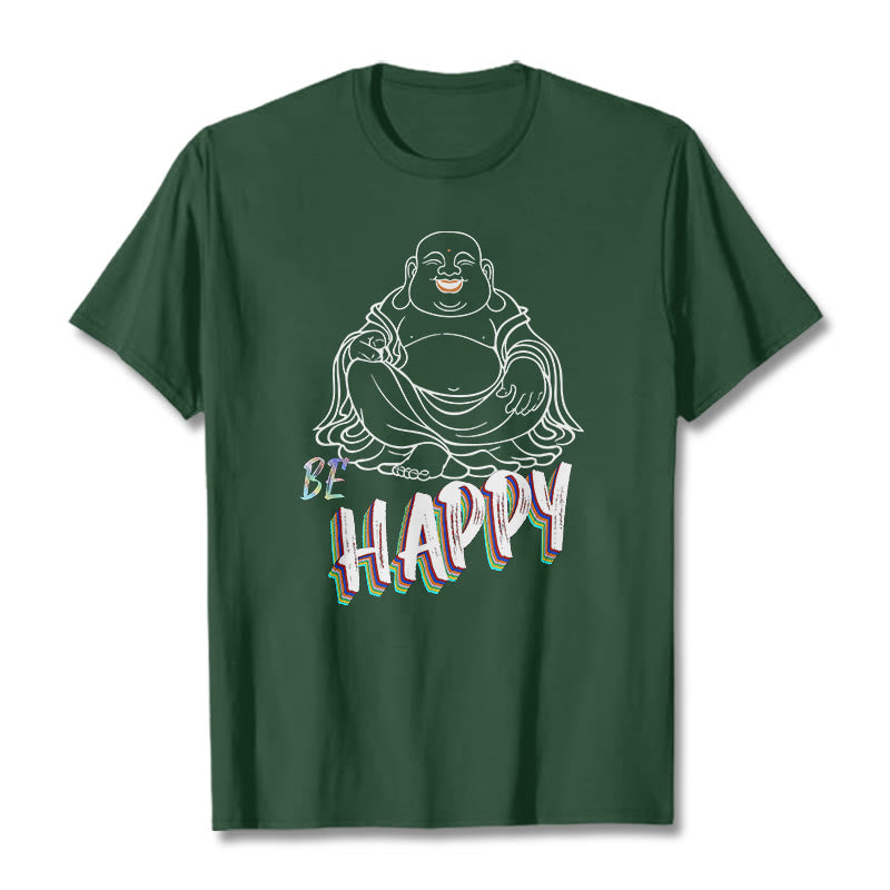 Nimara Ritual BE HAPPY Laughing Buddha Tee T-shirt