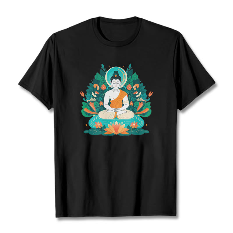 Nimara Ritual Flower Grass Lotus Bodhisattva Tee T-shirt