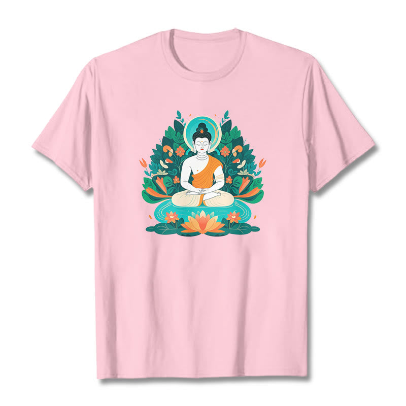 Nimara Ritual Flower Grass Lotus Bodhisattva Tee T-shirt