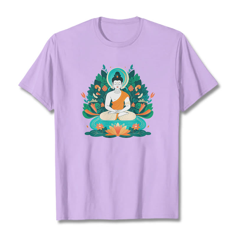 Nimara Ritual Flower Grass Lotus Bodhisattva Tee T-shirt