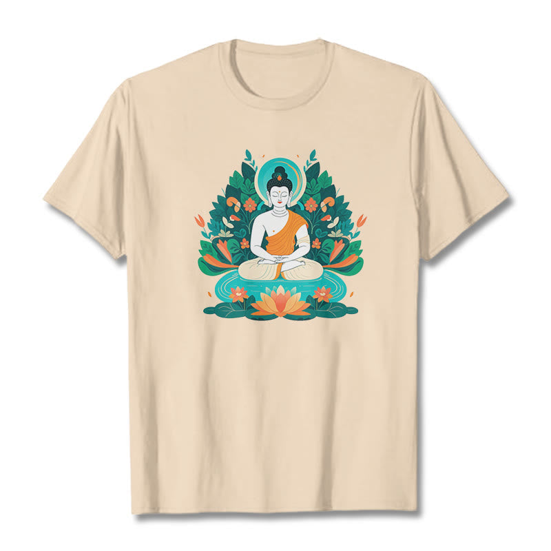 Nimara Ritual Flower Grass Lotus Bodhisattva Tee T-shirt