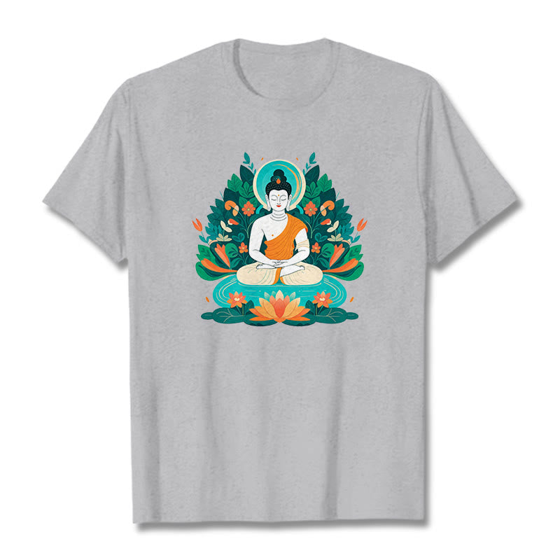 Nimara Ritual Flower Grass Lotus Bodhisattva Tee T-shirt