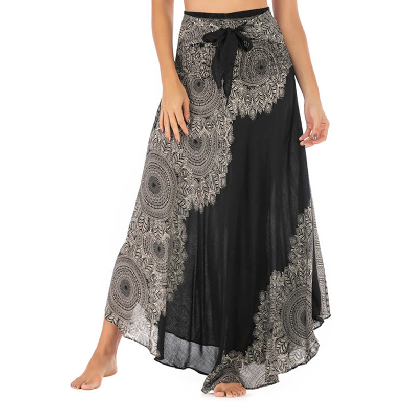 Nimara Ritual Two Style Wear Boho Mandala Flower Beach Skirt Dress