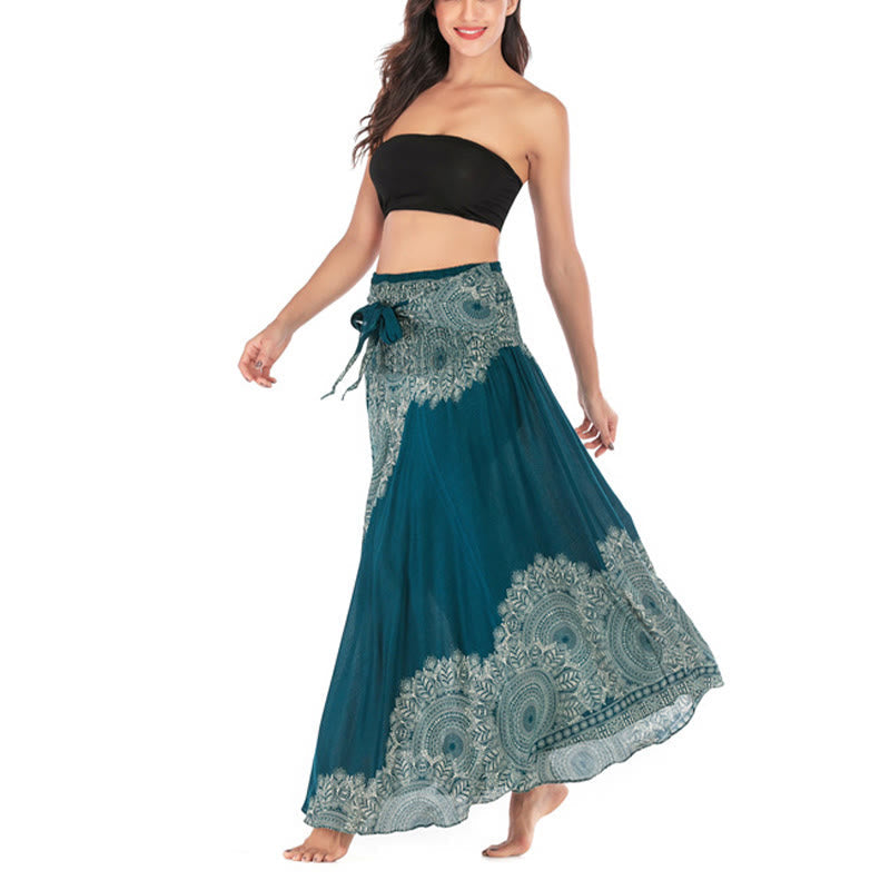Nimara Ritual Two Style Wear Boho Mandala Flower Beach Skirt Dress