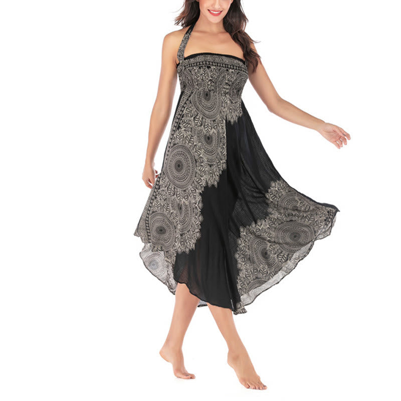 Nimara Ritual Two Style Wear Boho Mandala Flower Beach Skirt Dress