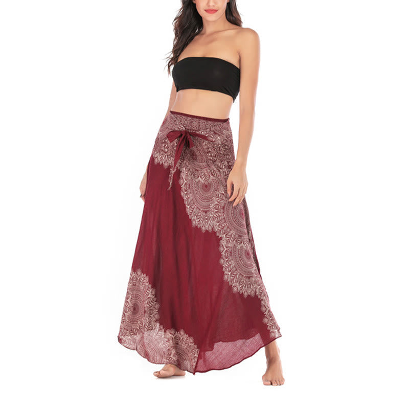 Nimara Ritual Two Style Wear Boho Mandala Flower Beach Skirt Dress