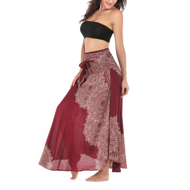 Nimara Ritual Two Style Wear Boho Mandala Flower Beach Skirt Dress