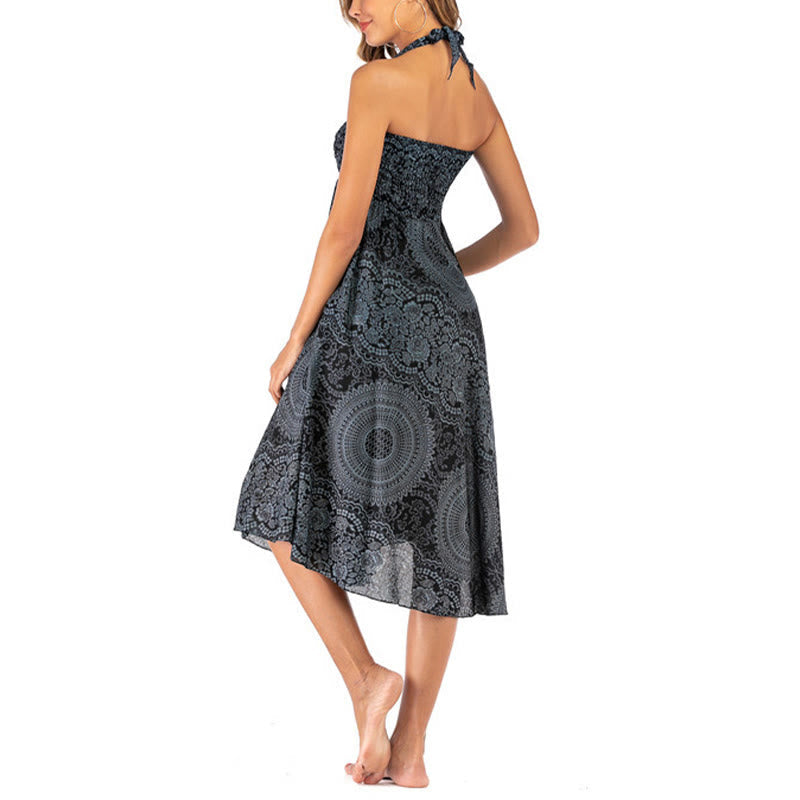 Nimara Ritual Two Style Wear Boho Compass Rose Flower Skirt Dress