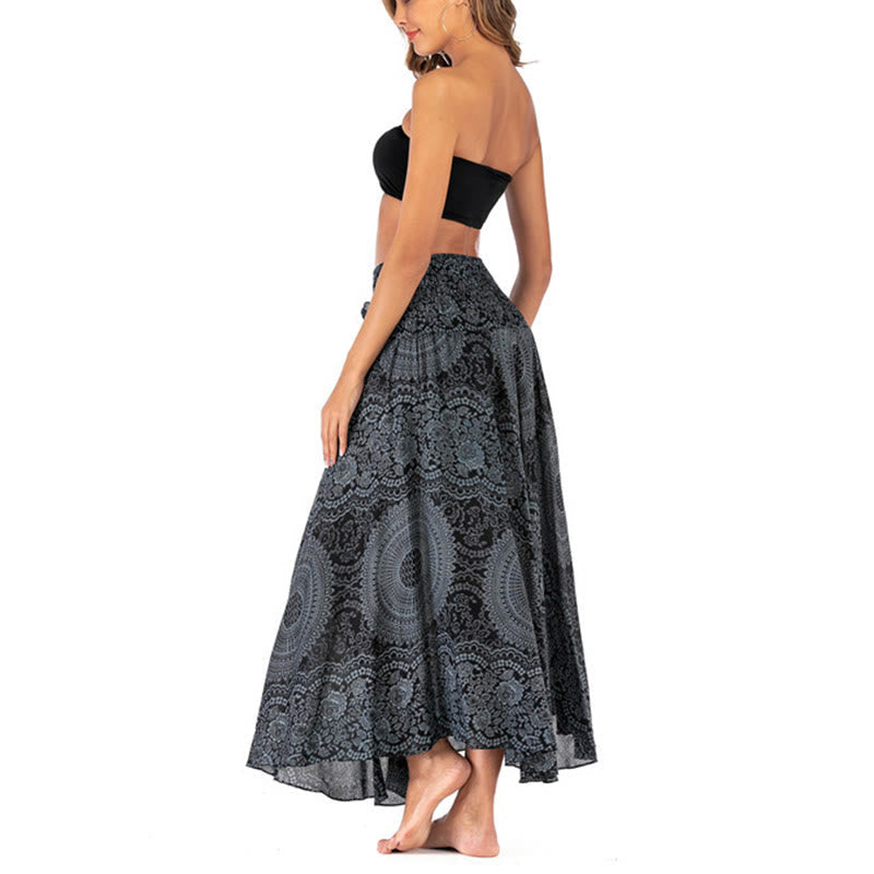 Nimara Ritual Two Style Wear Boho Compass Rose Flower Skirt Dress